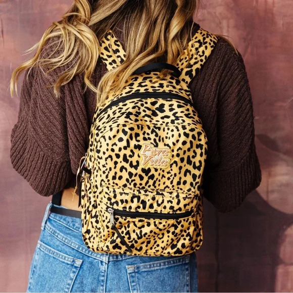 Pura Vida Handbags - PURA VIDA LEOPARD MINI BACKPACK